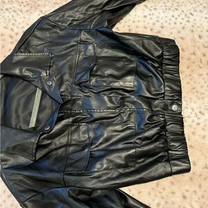 faux leather jacket